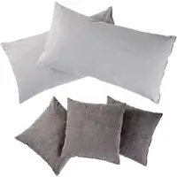 Westfalia Dekokissen, grau (grau, gemustert unifarben), B:40cm L:40cm, Polyester, SCHLAFKOMFORT, Dekokissen_Sitzkissen_Kissenhüllen, Dekokissen, (5-tlg.)