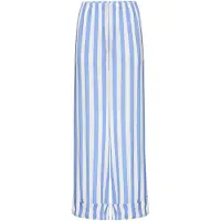 s.Oliver Pyjamahose , Damen, Gr. 44, N-Gr, blau (blau gestreift), Web, Obermaterial: 100% Viskose, gestreift, Basic, ausgestellt lang, Hosen Pyjamahose, mit breitem Aufschlag am Saum