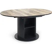 Vicco Esstisch Tavero Eiche rustikal/Schwarz 120-160 x 120 cm ausziehbarer, Model 57978
