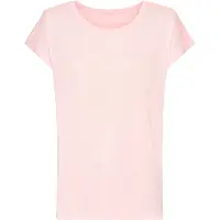 LASCANA Pyjamaoberteil , Damen, Gr. 36/38, blau (rosa), Single Jersey, Obermaterial: 100% Viskose, unifarben, hüftlang, Rundhals, angeschnitten, Shirts Pyjamaoberteil, mit Spitzenbesatz an der Schulter