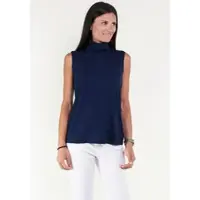 Seidel Moden Tanktop , Damen, Gr. 42, blau (navy), Jersey, Obermaterial: 95% Viskose, 5% Elasthan, unifarben, figurumspielend hüftbedeckend, Rundhals, Tops Tanktop, MADE IN GERMANY