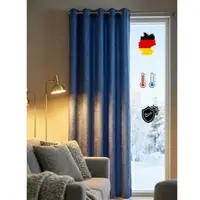 Wirth Vorhang "Trondheim B" Gr. 6, blau (royalblau), B:131cm H:245cm, Chenille, Polyacryl, Gardinen, Vorhang
