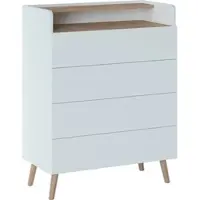 Home affaire Kommode "Scandi", weiß alpin, jackson hickory, B:79,9cm H:103,9cm T:41,7cm, Holzwerkstoff, Sideboards, Kommode, Höhe 60 cm