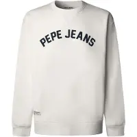 Pepe Jeans für Herren. PM5800146 Off-white Gio Sweatshirt (XL), Weiß, Lässig, Baumwolle