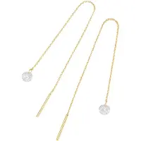 Luigi Merano Paar Ohrhänger "Ohrhänger Durchzieher, Zirkonia Steine, Gold 375", gold, Ohrringe, Damen, Gelbgold 375, Paar Ohrhänger