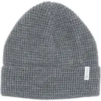Maximo Strickmütze , Jungen, Gr. 57, grau (dunkelgraumeliert), Strick, Materialmix, unifarben, Mützen Strickmütze, Wollanteil, gefüttert, breiter Umschlag, Topseller