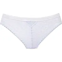 s.Oliver Slip "Milene", Damen, Gr. 44/46, blau (eisblau), Microtouch, Obermaterial: 88% Polyamid, 12% Elasthan, Unterhosen Slip, mit edlem Bund und modischem Accessoire vorne mittig