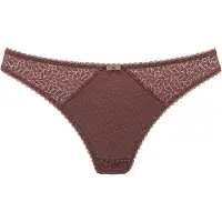 Nuance String , Damen, Gr. 44/46, braun, mocca, Spitze, Obermaterial: 91% Polyamid, 9% Elasthan, Unterhosen String, aus edler, leicht transparenter Spitze