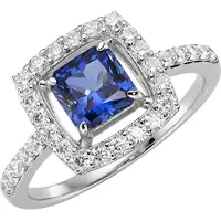 Giorgio Martello Milano Silberring "Ring in blau, fuchsia oder lila, Zirkonia weiß, Silber 925" Gr. 60, blau, , Fingerringe, Damen, 60, Silber 925 (Sterlingsilber), Silberring
