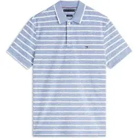 Tommy Hilfiger Cotton Linen Pique Polo Blue Jean/white Größe: M | Poloshirts Outlet | Herren | Weiß
