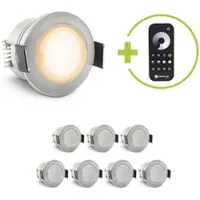 Longlife LED Einbaustrahler Mini Genova 3W 2700K IP65 - Farbe: acryl - Anzahl: 8x