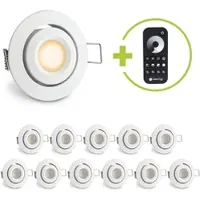 Longlife LED Einbaustrahler Mini schwenkbar Matera 3W 2700K IP44 - Farbe: weiß - Anzahl: 12x