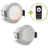 Longlife LED Einbaustrahler Mini Genova 3W CCT IP65 - Farbe: acryl - Anzahl: 2x