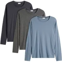 Bonprix Langarmshirt "Langarmshirt (3er Pack)" Packung, 3, 3 Stk. regular fit Passform, Rundhals-Ausschnitt, casual Stil, im 3er Pack