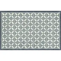 Turtle Mat Teppich "Flower Fields Grey", rechteckig, 9 mm Höhe