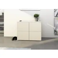Borchardt Möbel Kommode BORCHARDT MÖBEL "Rova, Sideboard mit 4 Türen", beige (kaschmir), B:93cm H:72cm T:35cm, Holzwerkstoff, Sideboards, Kommode, Breite 93 cm, 4-türig, Kommode mit viel Stauraum, kaschmir