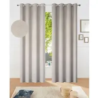 Otto Home Verdunkelungsvorhang "Fleuriss" Gr. 4, grau (sand), B:135cm H:245cm, Polyester, Gardinen, Verdunkelungsvorhang, Wohnzimmer, Schlafzimmer, Arbeitszimmer, modern, Gewicht von 280 g/m2