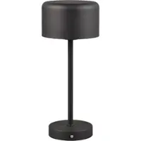 TRIO REALITY LEUCHTEN LED Tischleuchte "JEFF", schwarz (schwarz matt), 1, Ø 12,6cm H: 30cm, 1 Stk., Leuchten, Akku Tischlampe mit USB-C Anschluss, Touchdimmer 4 Stufen, Höhe 30cm, LED Tischleuchte
