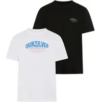 Quiksilver T-Shirt "RUGGED PACK", Herren, Gr. 3XL, schwarz, whit, Obermaterial: 100% Baumwolle, Shirts T-Shirt, für Erwachsene, Kurzarm, für Freizeit und Alltag, sportlicher Stil