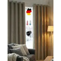 Wirth Vorhang "Trondheim B" Gr. 13, grau (taupe), B:270cm H:200cm, Chenille, Polyacryl, Gardinen, Vorhang