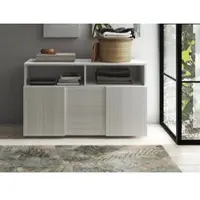 Home affaire Garderobenschrank "Dama, Breite 91 cm, Höhe 51 cm, Schuhbank 1 Klappe", grau (eucalipto), B:91cm H:51cm T:35cm, Schränke, Garderobenschrank, Garderobenbank, Front in 3D-Optik