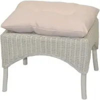 HOFMANN LIVING AND MORE Sitzhocker, weiß, B:53cm H:39cm T:40cm, Stoffbezug 100% Polyester, , Hocker, Sitzhocker, Hocker mit Kissen