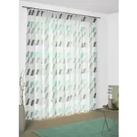 Wirth 1100000002199 "Bray" Gr. 4, grün (mint), B:132cm H:245cm, Jacquard, Baumwolle, Polyester, Gardinen, 1100000002199