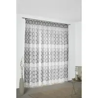Wirth Vorhang "Zirbello" Gr. 3, grau (dunkelgrau), B:132cm H:225cm, Jacquard, Baumwolle, Polyester, Gardinen, Vorhang