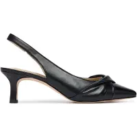 Caprice Damen Pumps spitz aus Leder mit Slingback Riemen 9-29600-46, Größe:37.5 EU, Farbe:Schwarz