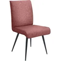 K+W Komfort & Wohnen 4-Fußstuhl "Giacomo I", rot (coral, schwarz), B:48cm H:91cm T:60cm, Stühle, 4-Fußstuhl, 4- Fußstuhl mit umlaufenden 4mm Keder am Rücken und Sitz, Metallfüße