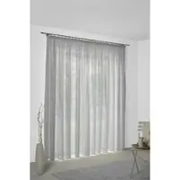 Wirth Vorhang "Sunday", grau (hellgrau), B:142cm H:315cm, Jacquard, Baumwolle, Polyester, Gardinen, Vorhang, nach Maß