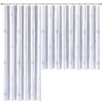Weckbrodt Gardine "Laura" Gr. 16, blau (blau, naturfarben), B:250cm H:175cm, Voile, Polyester, Gardinen, Gardine, Voile, bedruckt, Allover, halbtransparent, Beschwerungsband, Store