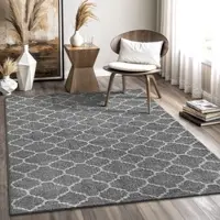 Sanat Teppich "Boho 8202", dunkelgrau, B:240cm H:10mm L:340cm, Kunstfaser, Teppiche, Teppich, Kurzflor, robust, Boho, Scandic, für Fussbodenheizung geeignet