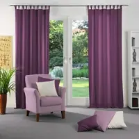 Wirth Vorhang "Newbury" Gr. 3, lila (beere), B:130cm H:175cm, Jacquard, Baumwolle, Polyester, Gardinen, Vorhang