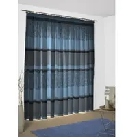 Wirth Vorhang "Maribor" Gr. 3, blau (petrol), B:132cm H:225cm, Jacquard, Baumwolle, Polyester, Gardinen, Vorhang