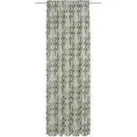 Adam Audio Vorhang ADAM "Wave" Gr. 3, schwarz (natur, schwarz), B:142cm H:225cm, Jacquard, Baumwolle, Leinen, Gardinen, Vorhang, aus Leinen und Bio-Baumwolle
