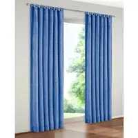 Wirth Vorhang "Trondheim 234 g/m2" Gr. 5, blau (royalblau), B:132cm H:225cm, Chenille, Polyacryl, Gardinen, Vorhang