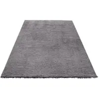 Otto Home Teppich "Desner, Hochflor Teppiche" Gr. 5, grau, B:200cm H:35mm L:200cm, Kunstfaser, Teppiche, Teppich, Mikrofaser, weich, flauschig, Wohnzimmer, Schlafzimmer, Kinderzimmer