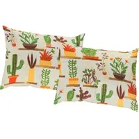 Wirth Dekokissen "Oakham" Gr. 3, orange (natur, terrakotta, bedruckt), B:40cm L:60cm, Polyester, Dekokissen_Sitzkissen_Kissenhüllen, Dekokissen, Kissenhülle ohne Füllung, 2 Stück