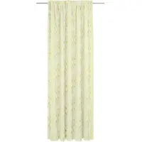 Adam Audio Vorhang ADAM "Wave" Gr. 5, bunt (hellgrün, gelb), B:142cm H:255cm, Jacquard, Baumwolle, Leinen, Gardinen, Vorhang, aus Leinen und Bio-Baumwolle