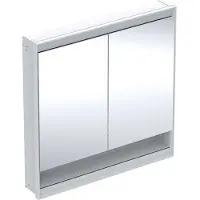Geberit Spiegelschrank One 90x90x15cm, w/A pb, m N + ComL, 2 Tür.