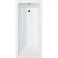 Plazan Aqua | Badewanne - Besco Rechteckige Badewanne - 140 x 70 Cm - Antibakterielle Beschichtung - Acryl - Mit Siphon Und Füßen