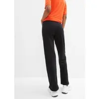 Bonprix Sweathose , Damen, Gr. 52/54 (XXL), N-Gr, schwarz (schwarz gestreift), Obermaterial: 100% Baumwolle, loose fit, Hosen Sweathose, aus Baumwolle, mit Kordelzug, Loose Fit, mit Seitenstreifen
