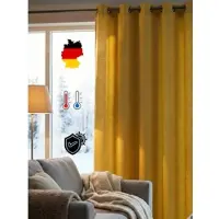 Wirth Vorhang "Trondheim B" Gr. 16, gelb, B:270cm H:255cm, Chenille, Polyacryl, Gardinen, Vorhang