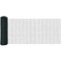 vidaXL Sechseckzaun mit Pfosten 10 x 0,8 m PVC-beschichteter Stahl