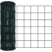 vidaXL Euro-Zaun mit Betonsockel 10 x 0,6 m PVC-beschichteter Stahl