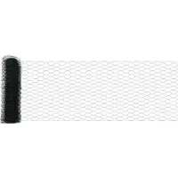 vidaXL Sechseckzaun mit Pfosten 10 x 0,5 m PVC-beschichteter Stahl