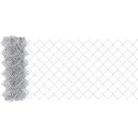 vidaXL Maschendrahtzaun mit Betonsockel 25 x 0,6 m Verzinkter Stahl