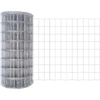 vidaXL Euro-Zaun mit Betonsockel 50 x 0,4 m Verzinkter Stahl Silber