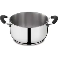 Lagostina Gioiosa, Rund, Edelstahl, Aluminium, Edelstahl, Aluminium, Schwarz, Bakelit